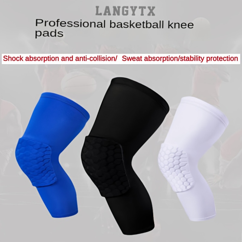 Rodilleras deportivas de baloncesto, manga de panal de abeja, rodillera  elástica, equipo de protección, soporte de espuma para voleibol, soporte