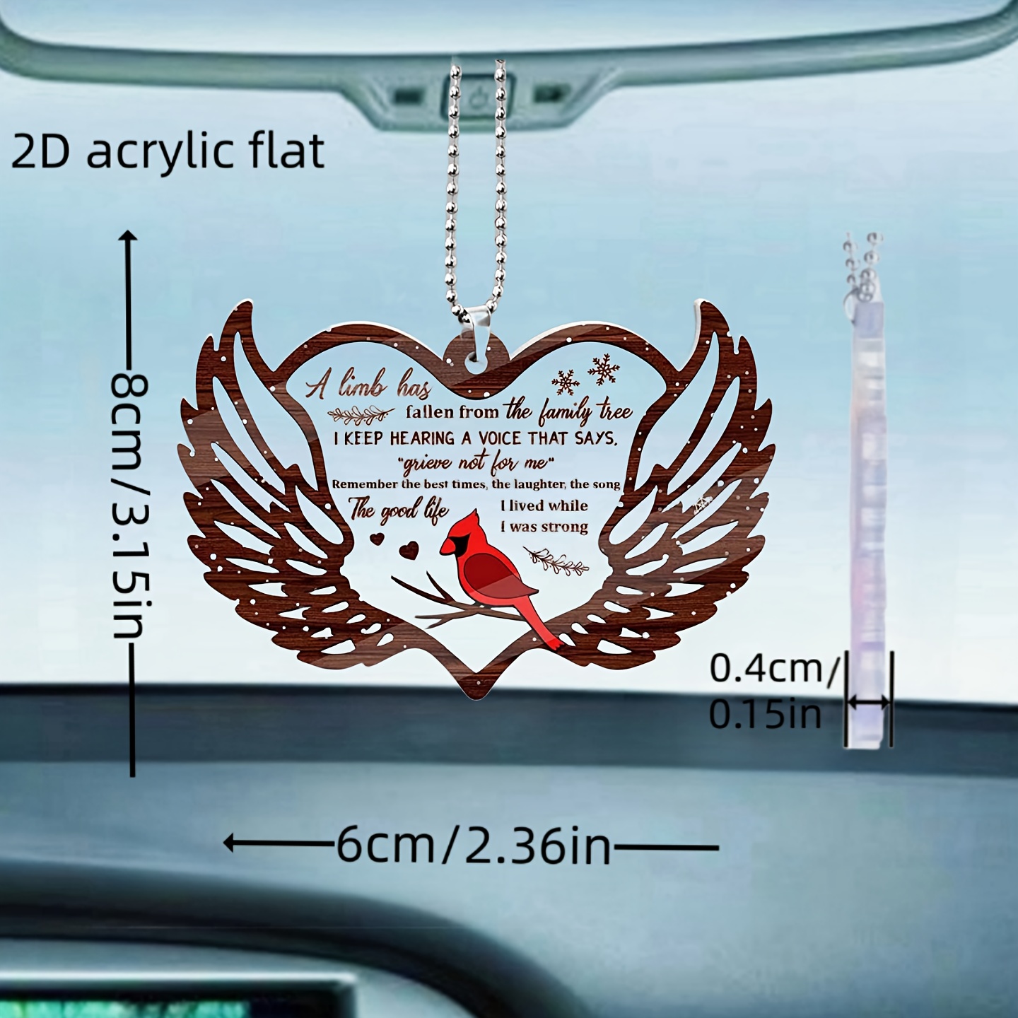 1pc Engel Acryl Dekorative Anhänger Autozubehör Für Auto - Temu