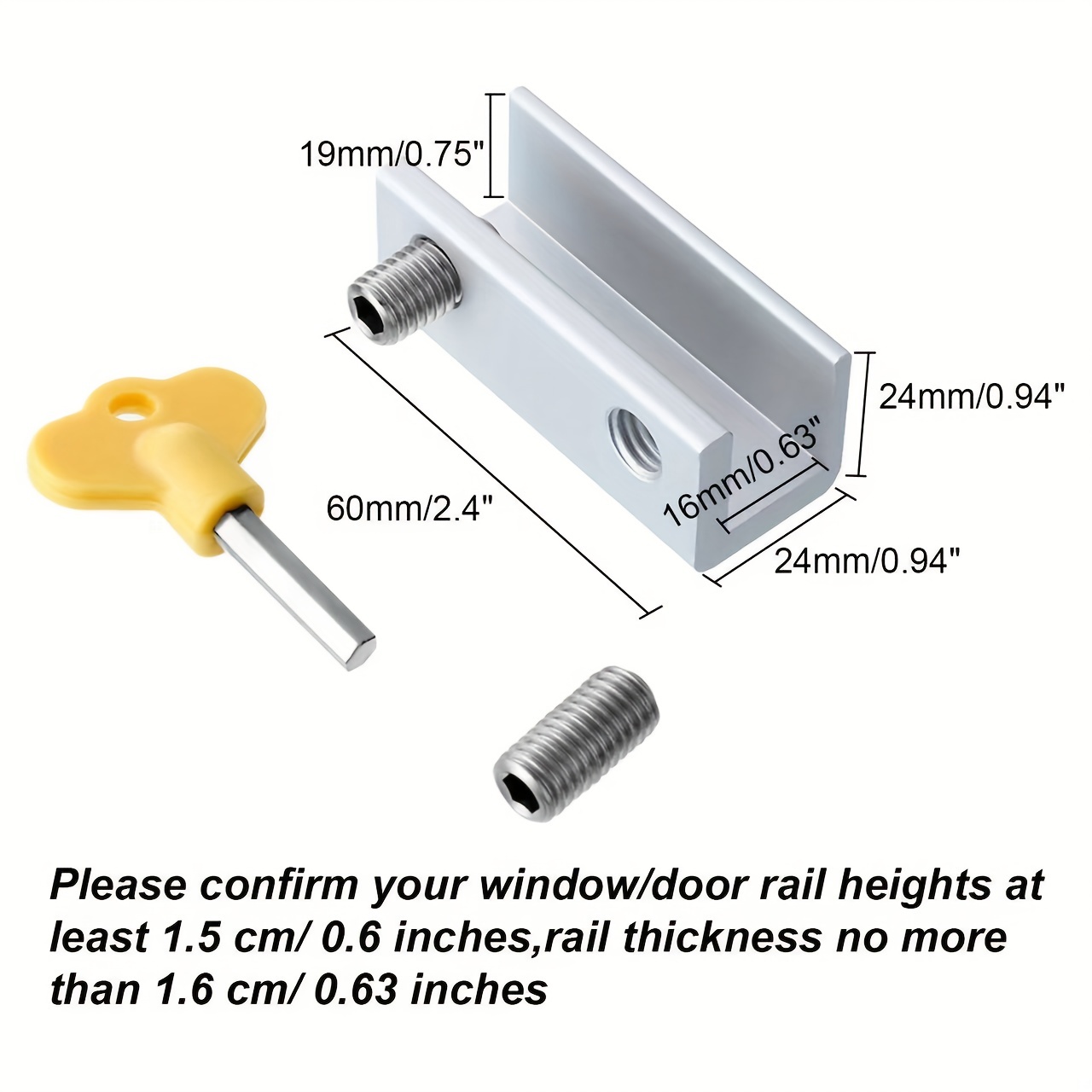 Window Stopper Lock Professional Security Window Lock Key - Temu