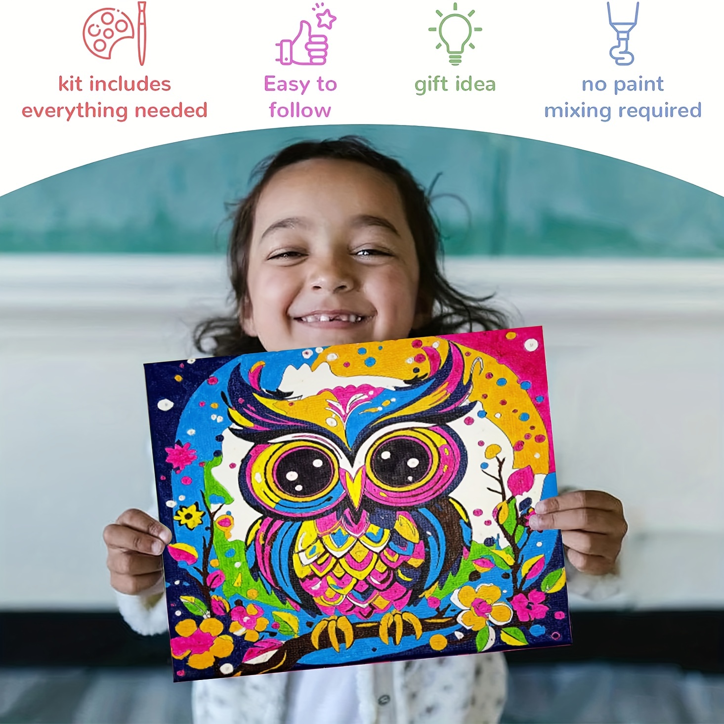 Buy Kids Canvas Painting Kit Pre Printed Canvas To Paint from