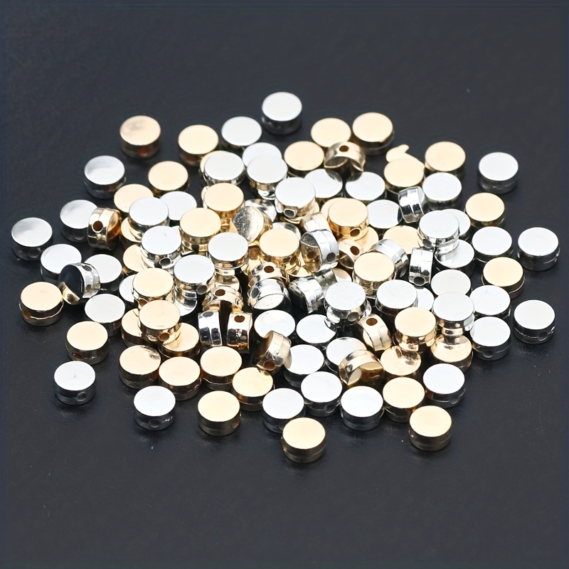 100pcs 6mm Random Mixed CCB Flat Round Spacer Beads