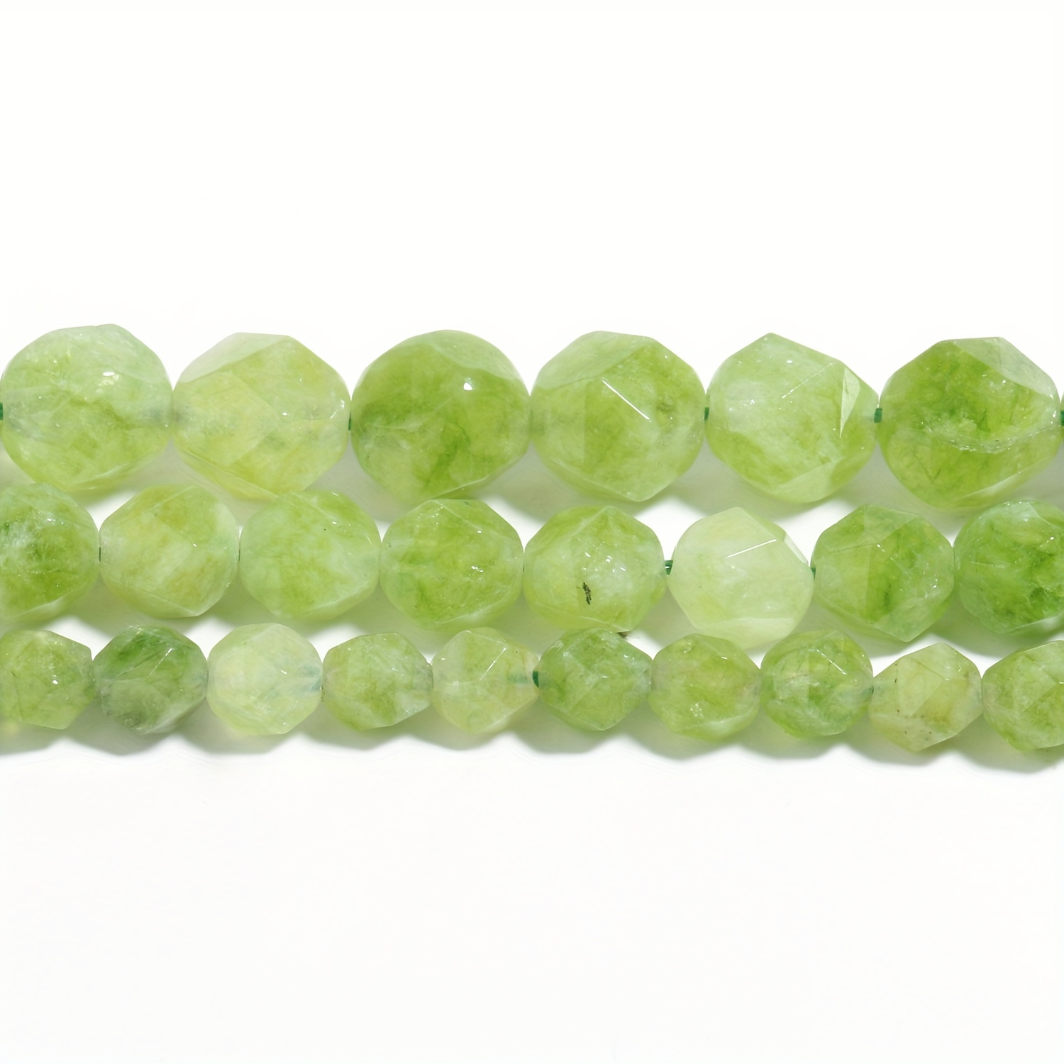 10x5mm Natural Faceted Cube Loose Spacer Beads Green Jade Beads For Jewelry  Making Diy Bracelet Necklace Findings 10pcs