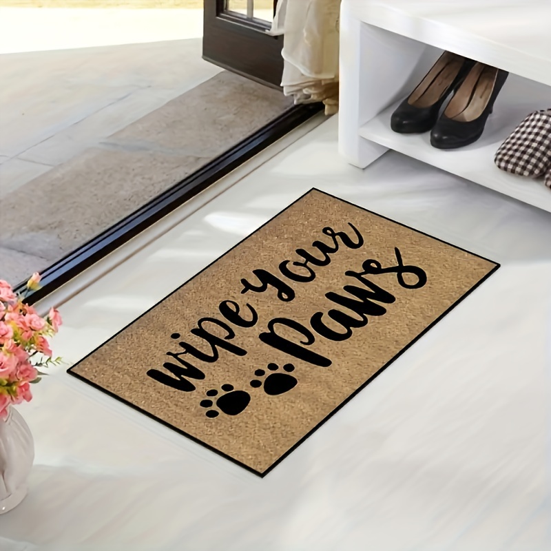 Letter Print Doormat, Non-Slip Resist Dirt Door Rugs for Entrance