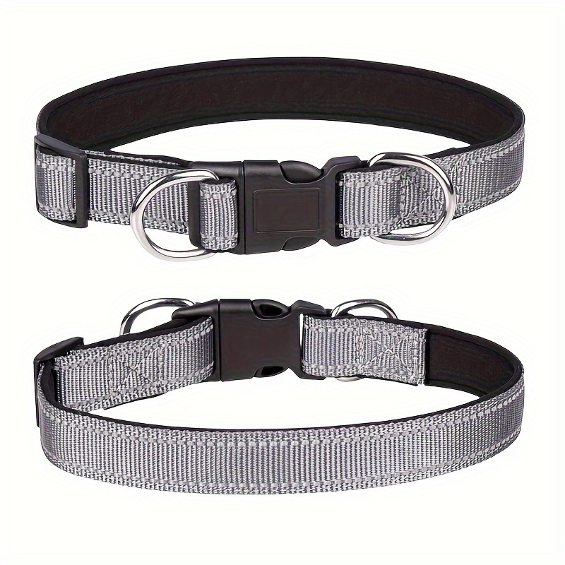 Dog Collar Double D Ring Pet Webbing Collar Adjustable Dog - Temu Australia