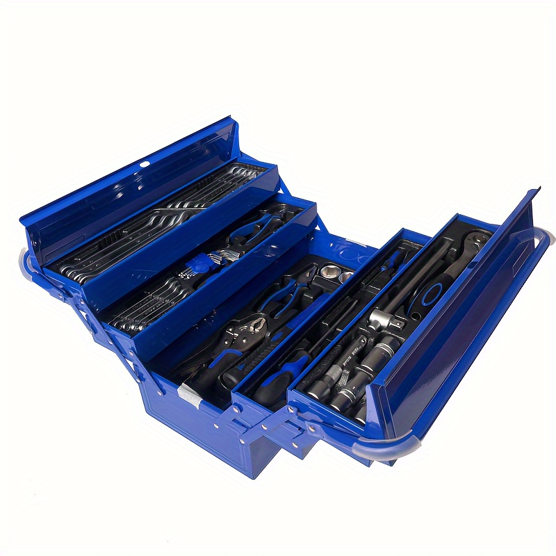 Folding Toolbox Set Portable Storage Box Auto Repair Set - Temu