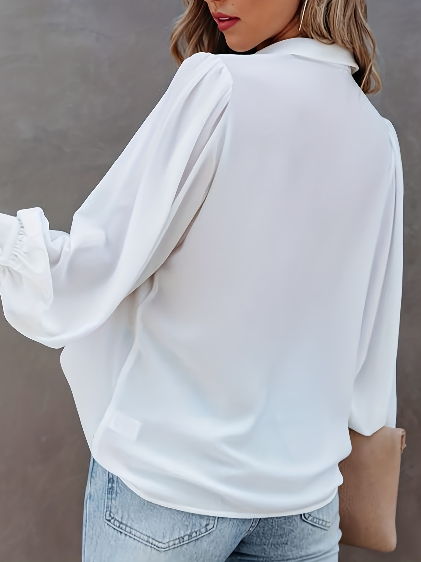 Camisa De Manga Larga, Blusa Informal Con Botones Para Primavera Y