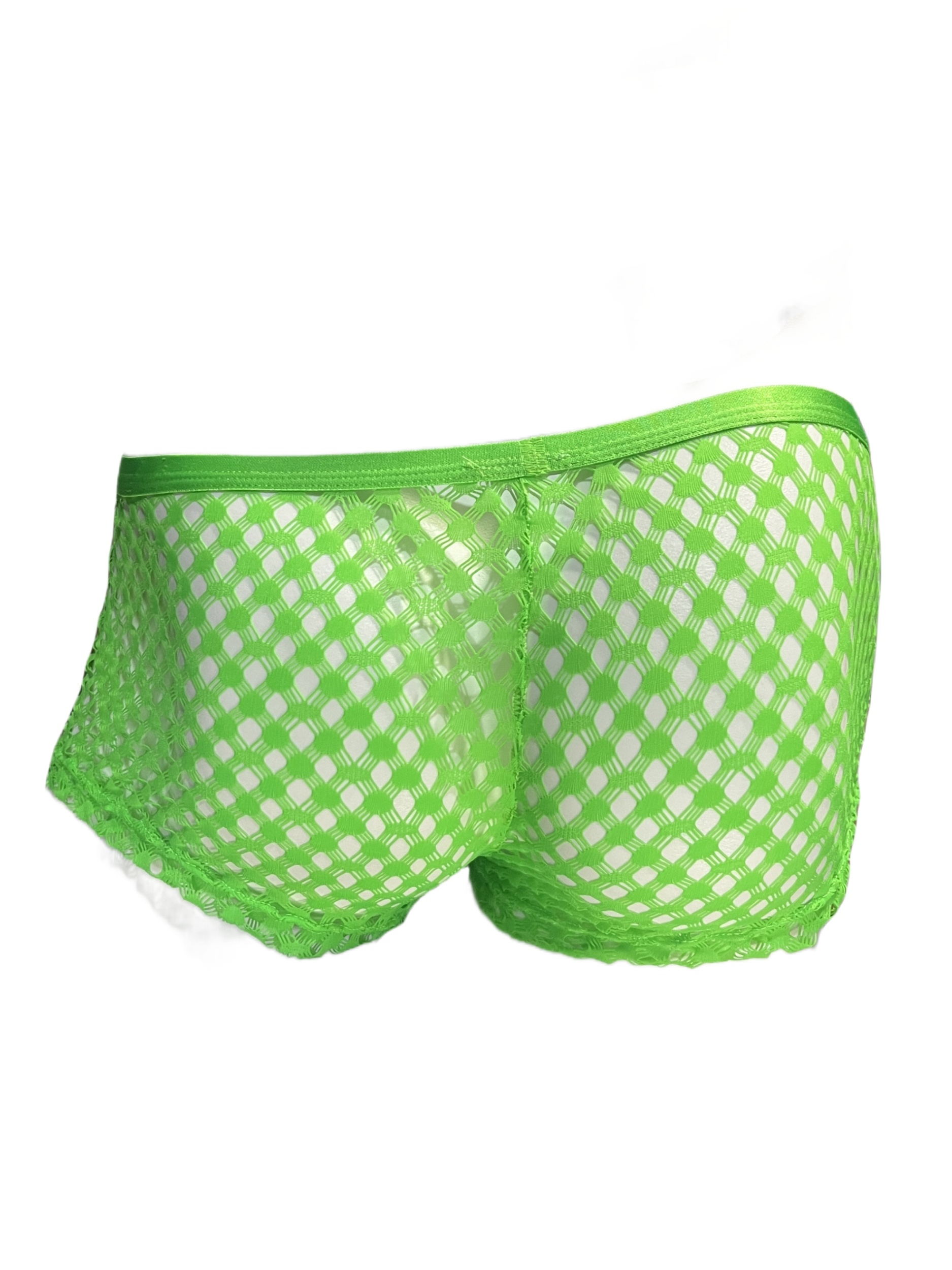 Men's Fishnet Hollow Panties Mesh Sexy U Convex Full - Temu Canada