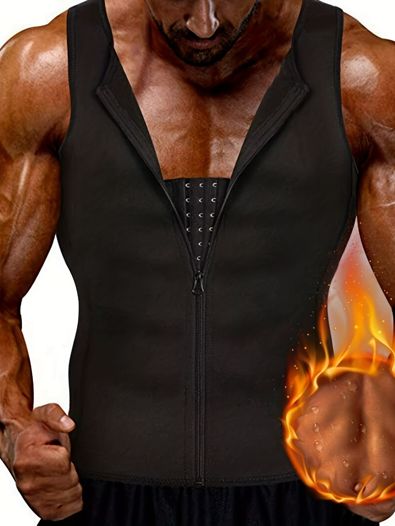 Sauna Suit Push Sports Bra Push Vest Support Belt Breasted - Temu