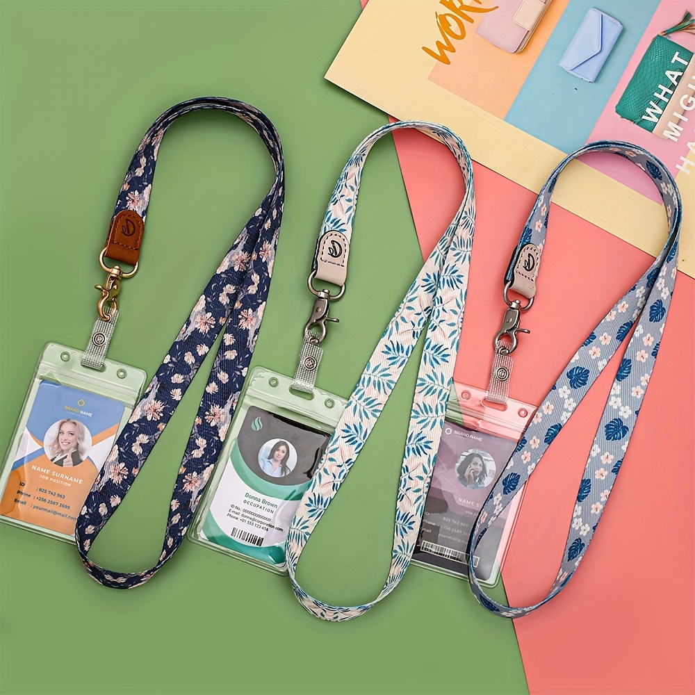 COOKOOKY Lanyard with id Holder Cute lanyards for Women Men Neck Lanyard  for Keys id Badge Holder (Black marble) : : Office Products