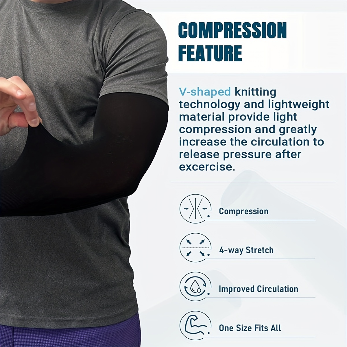 Compression Garment Full Arm with Shoulder (Single Arm)