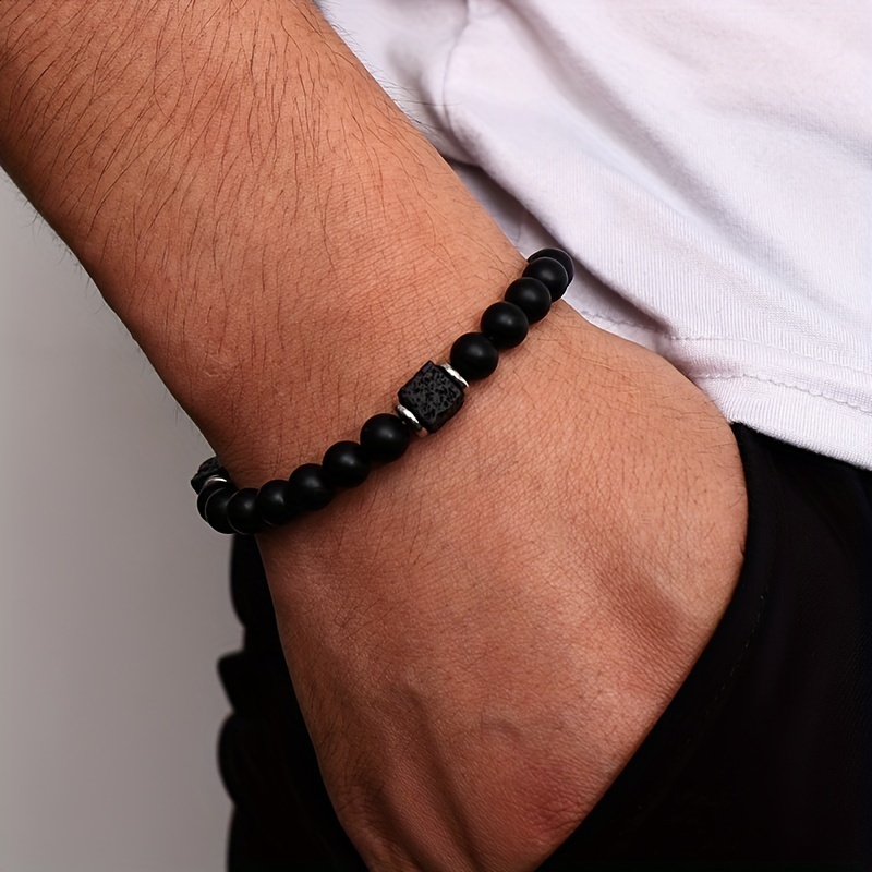 Vintage mens hot sale onyx bracelet