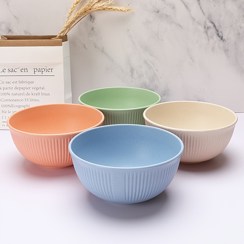 Wheat Straw Bowls Set 60 OZ Unbreakable Large Cereal Bowls Set of 6  Microwave and Dishwasher Safe BPA Free Eco Friendly Big Bowls for Eating,  Serving