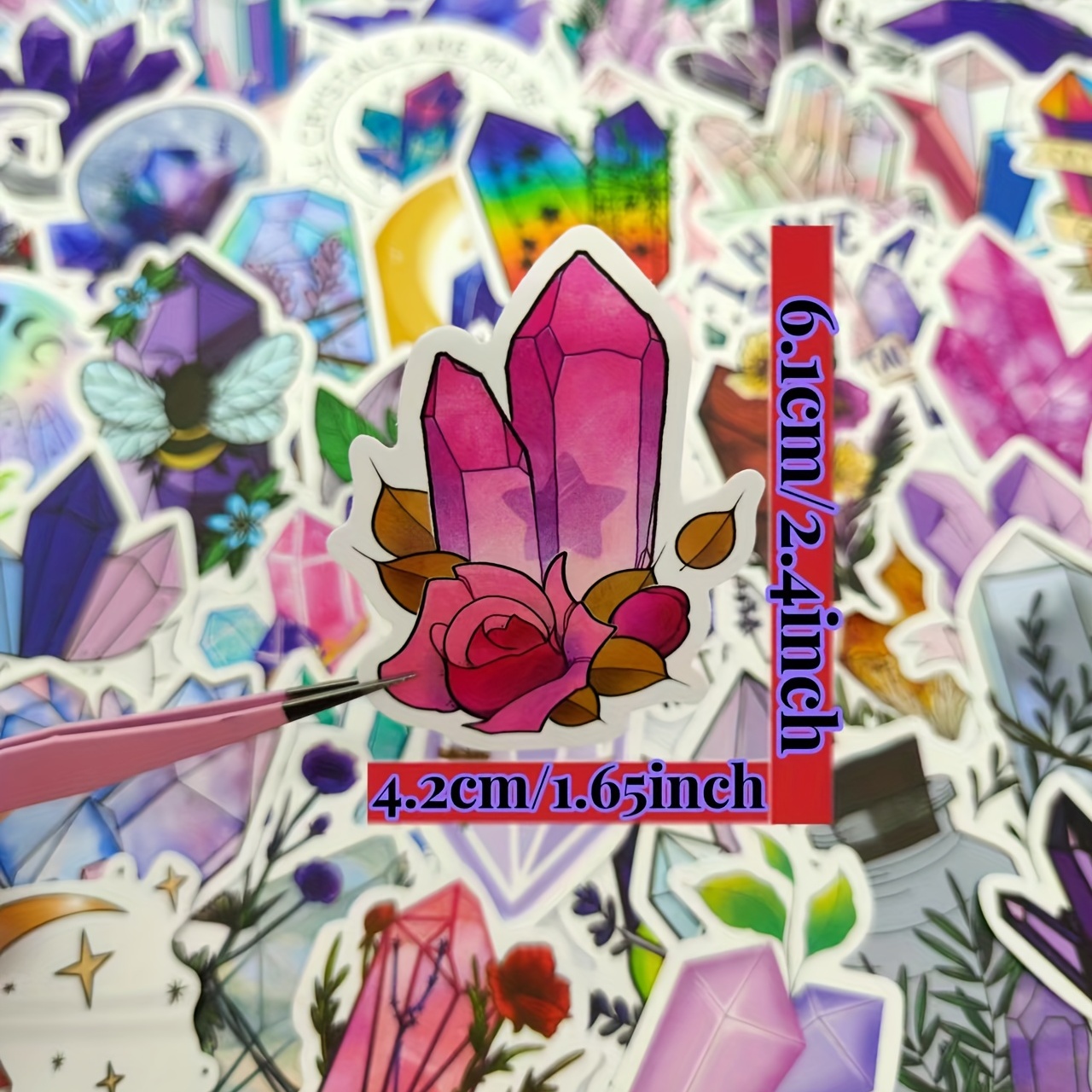 Crystal Stickers boho Crystal Stickers waterproof Aesthetic - Temu