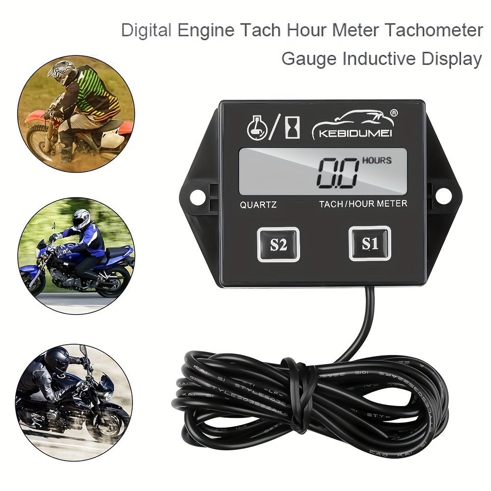 1PC 1000rpm Universal Motorrad Tachometer Led-bildschirm DC 12V