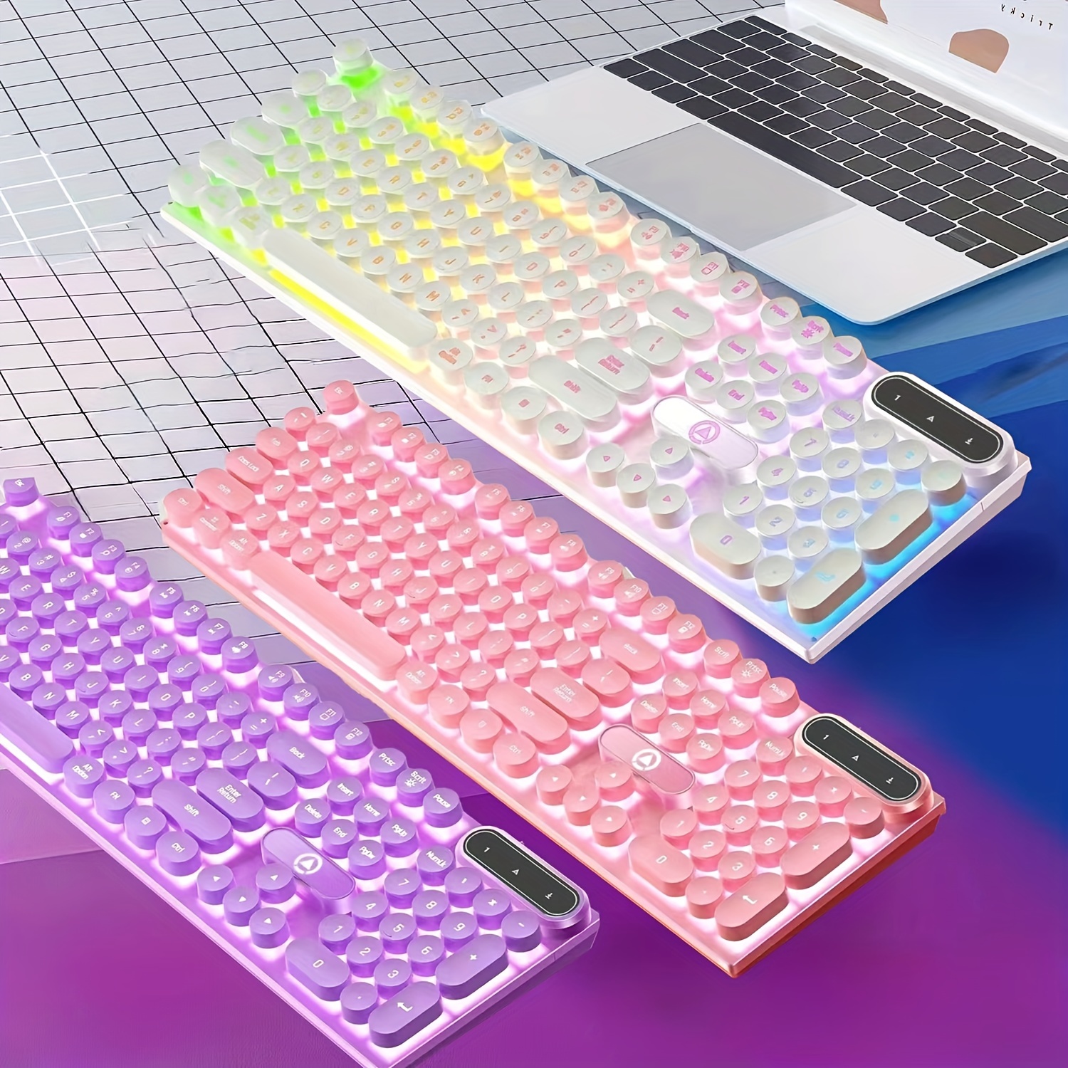 Luminous Keyboard Wired Punk Matching Accessories For Games - Temu
