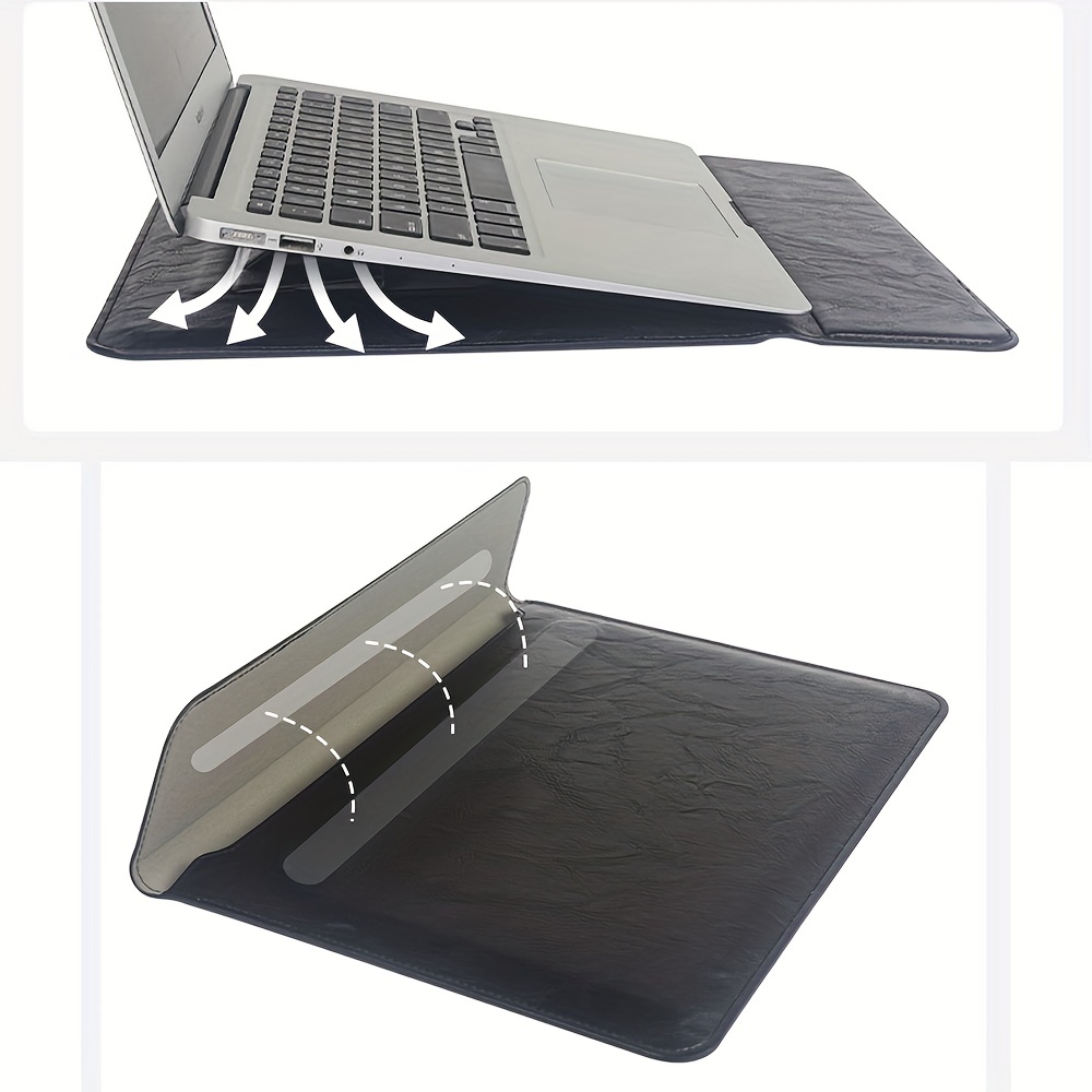 Funda para portátil con soporte y alfombrilla para mouse de 13 a 14  pulgadas, funda protectora de cuero para computadora portátil, funda  protectora