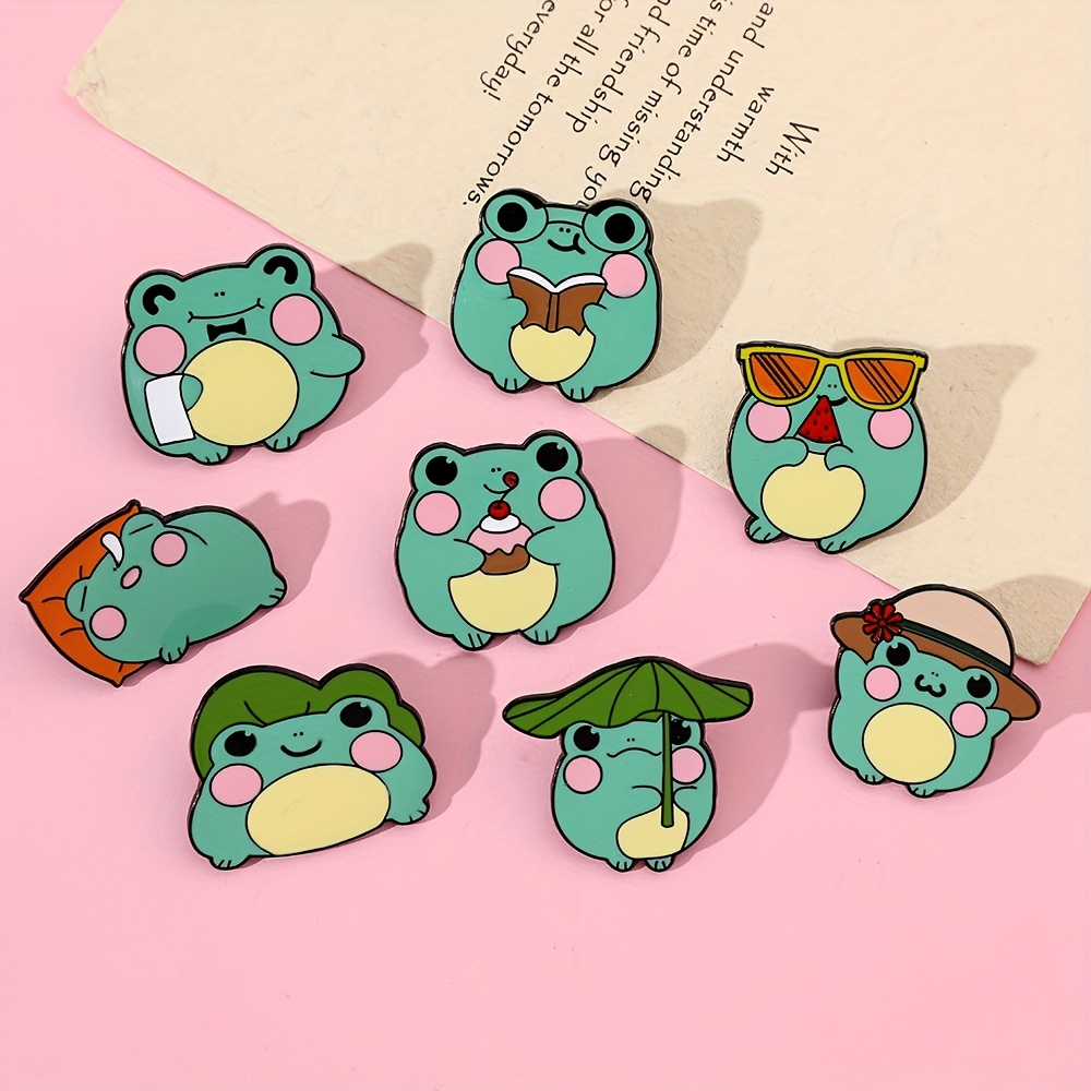 Cute Little Frog Brooch Anime Pin Creative Western Cowboy - Temu