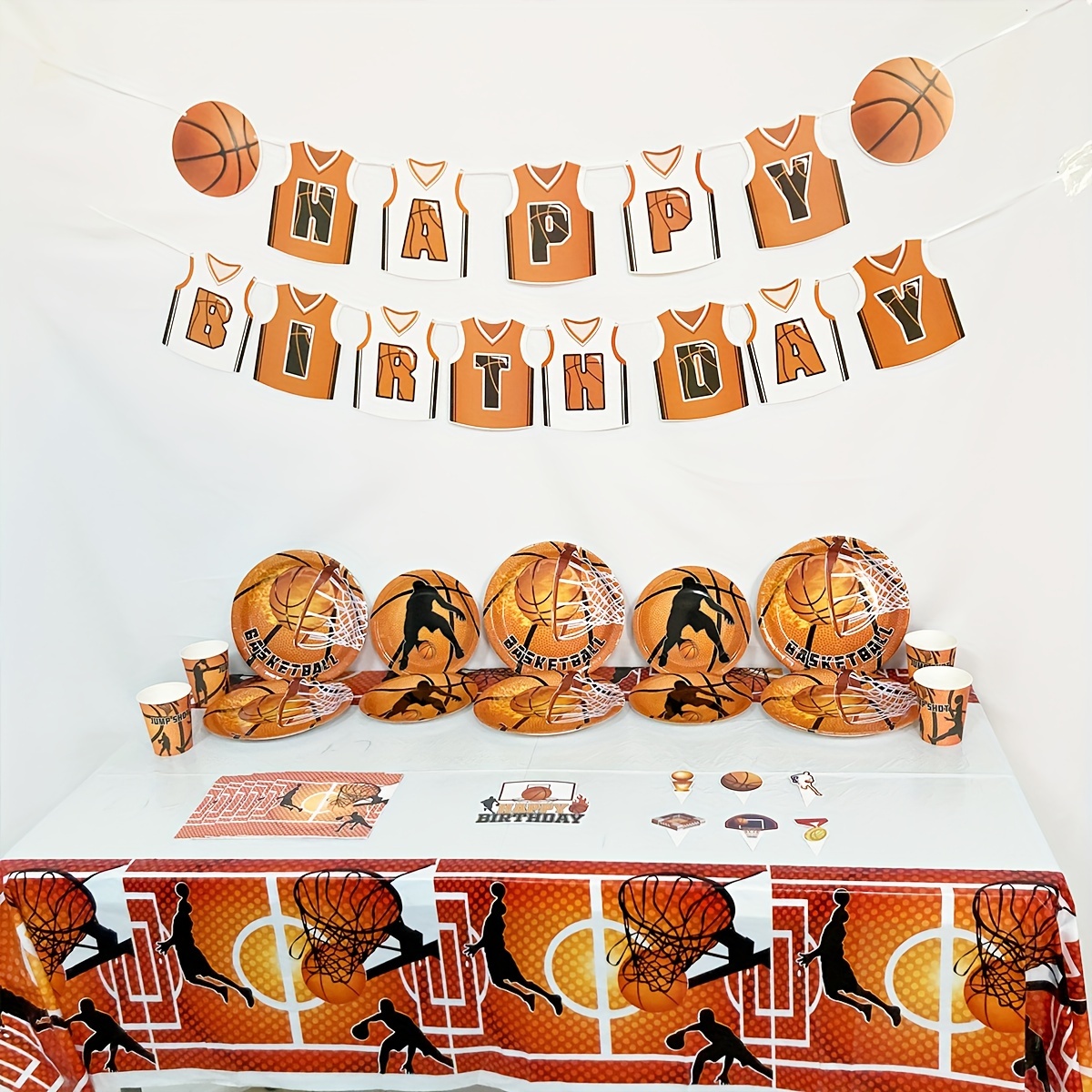 Basketball Birthday Decorations Girls, Pink Orange Balloon Garland with  Basketball Foil Balloon, Basketball Happy Birthday Banner Cake Topper for  Kids Teen Adults Sports Theme Birthday Party 