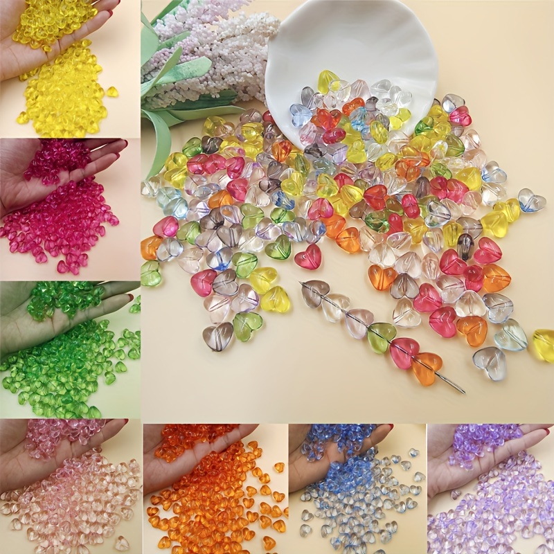 Transparent Colorful Glass Beads Bracelet Making Kit Lovely - Temu Australia
