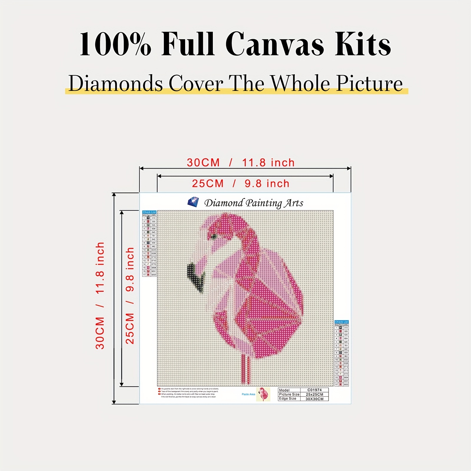 Flamingo Diamond Painting Kits for Adults Flower Diamond Art Kits 12x16in Diamond Painting Kits for Beginners DIY Full Diamond Gem Art Diamond