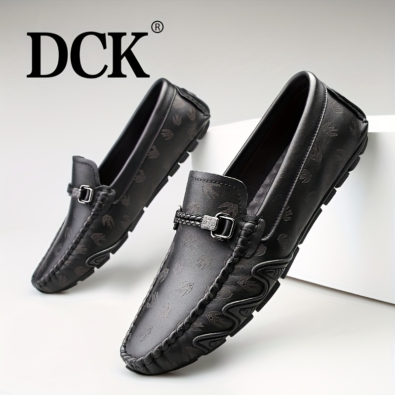 Black White Graffiti Pattern Mens Loafers Flats Shoes