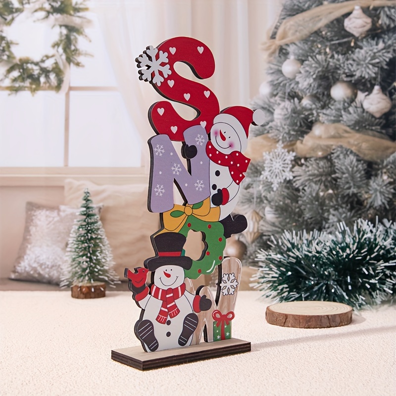 Wooden Christmas Tree Shape With Lanyard Winter Scene we - Temu