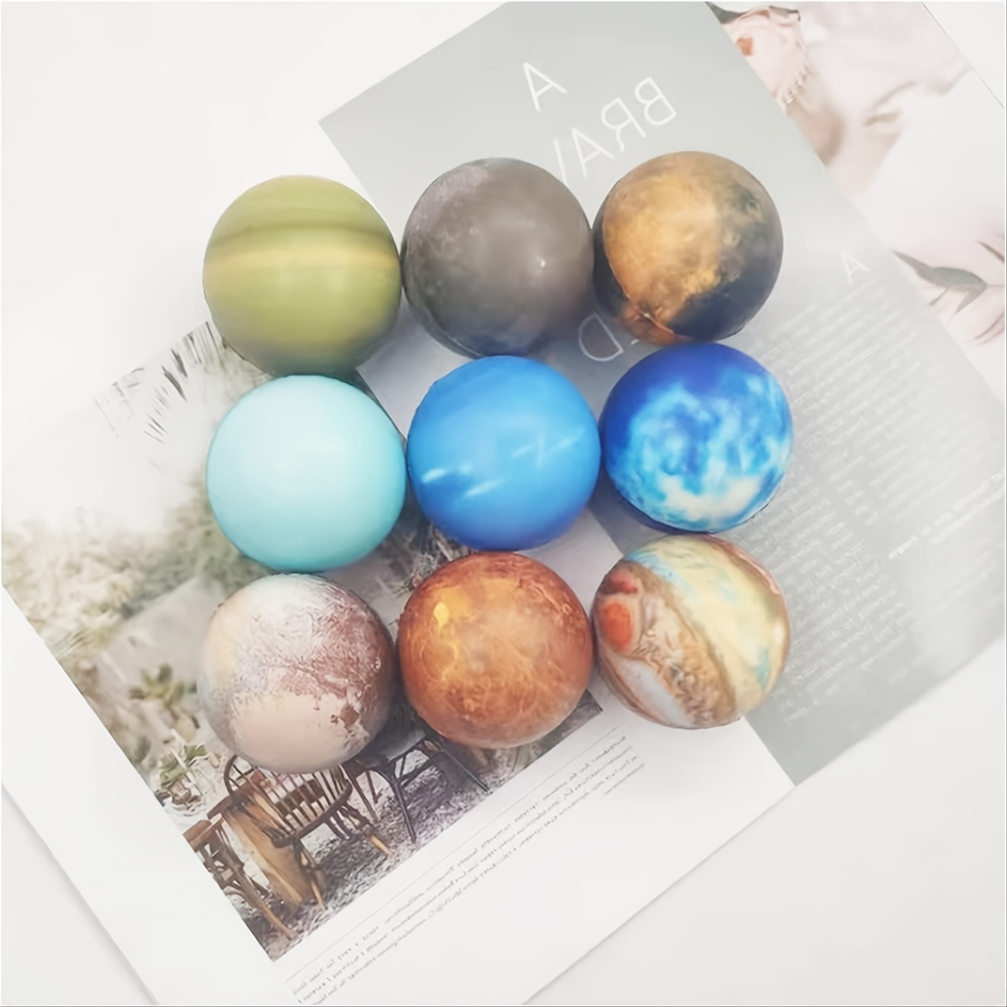 9pcs Solar System Toy Planet Model, Nine Planet Children's Early  Educational Toy Ball