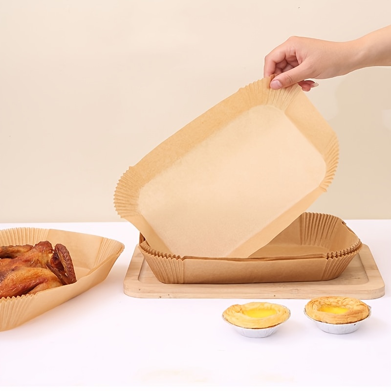 Xmas Rectangle Round Square Disposable Air Fryer Paper Liner Oilproof  Non-Stick Baking Mat for Ninja Foodi Air Fryer Accessorie