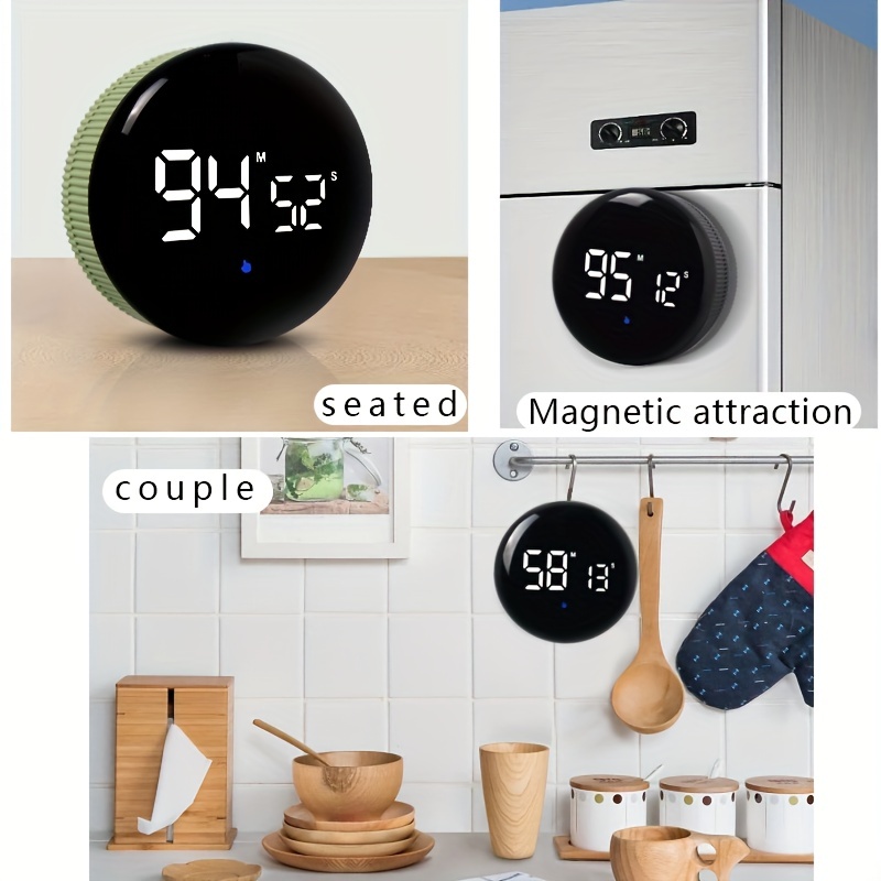 Rechargeable Digital Kitchen Timer - Large LED Magnetic Timer