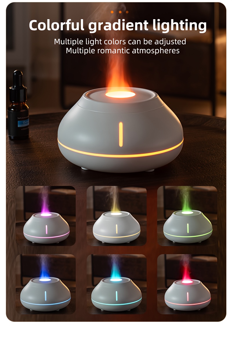 Bicolor Volcano Flame Aromatherapy Essential Oil Diffuser - Temu