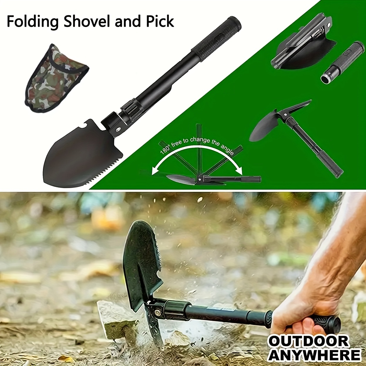 Multifunctional 4 in 1 Outdoor Tool For Camping Hiking And - Temu