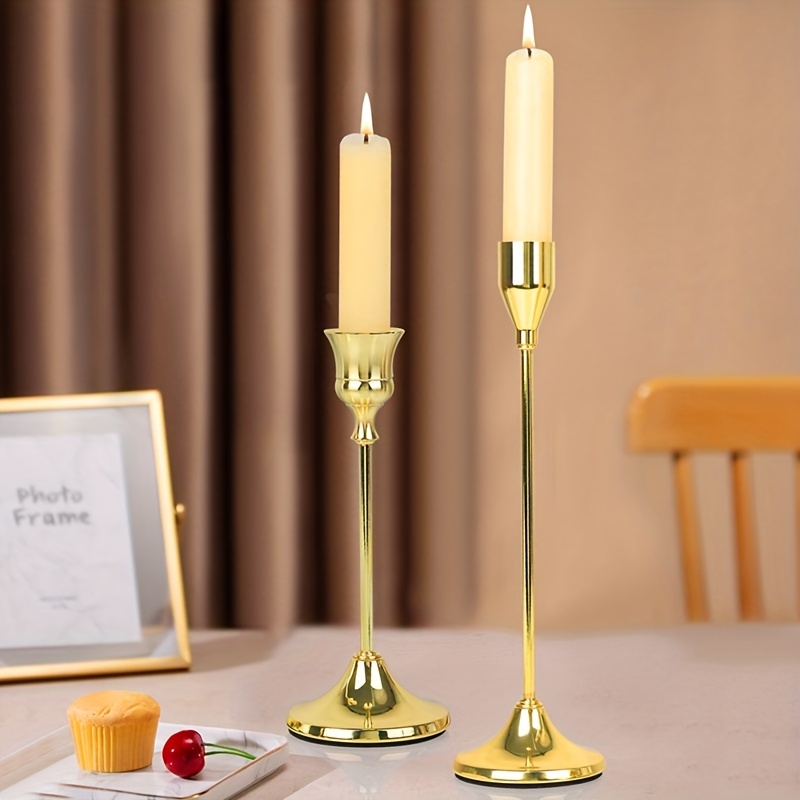 Candle Stick Candle Holder Set of 3 Metal Candlestick Holders Candle Stand Taper Candle Holders for Table Centerpiece Fireplace Mantle Decor, Ideal