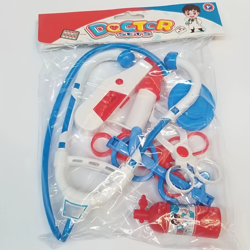 Skeleteen Doctor's - Juguete estetoscopio para niños, accesorios de disfraz  de médico o enfermera, juguetes de accesorios para niños, 1 pieza (azul)