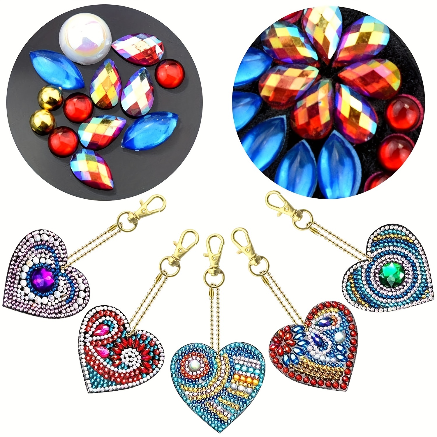 DIY Diamond Painting Keychains Kits Pendant for Kids Adult and