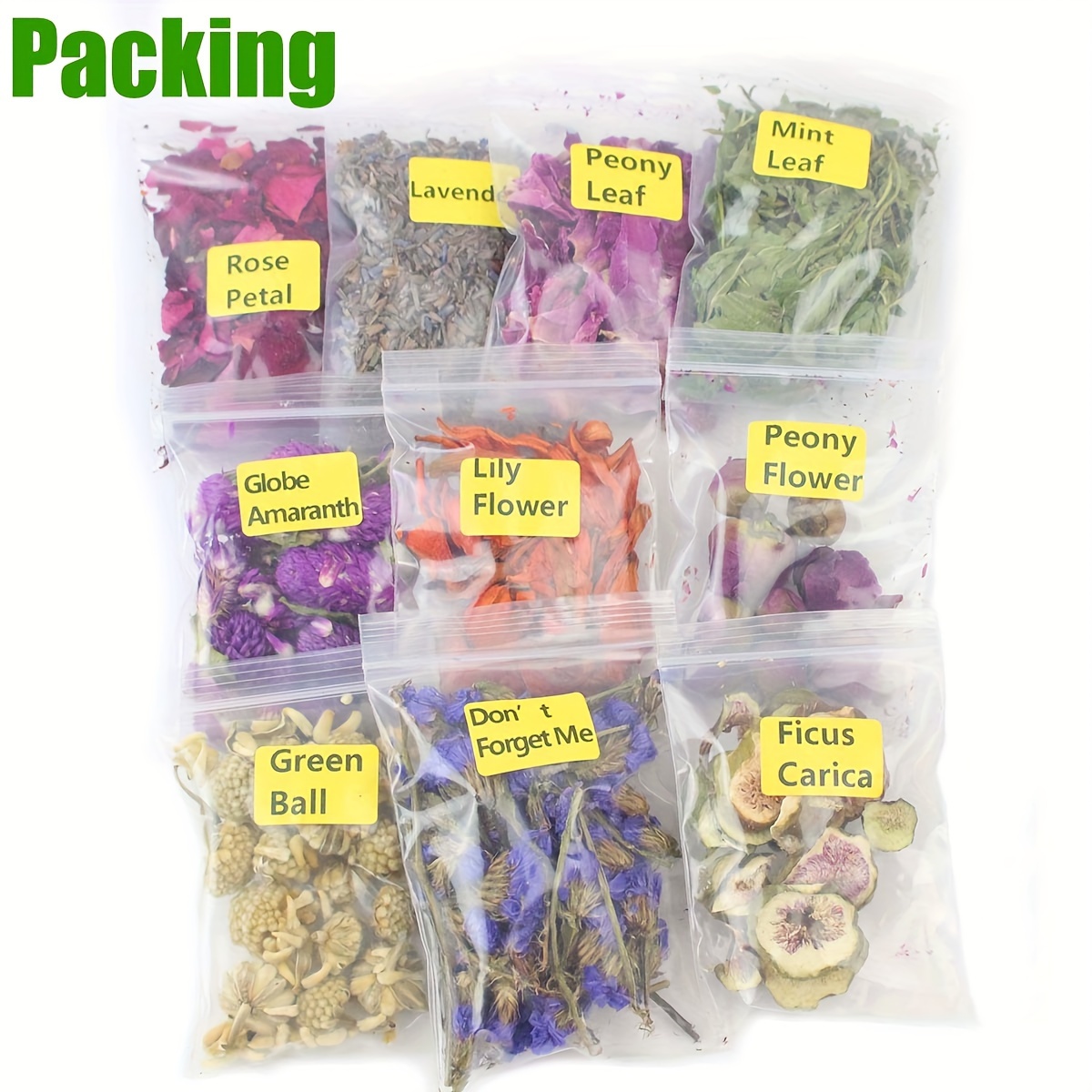 4/9/16/30 Bags Set- Dried Flowers- Rose,lavender,lily Flower,do Not Forget  Me,globe Amaranth,chrysanthemum,jasmine And More,candle Making, Soap  Making, Aromatherapy Making, Home Decoration-christmas Halloween  Thanksgiving Gifts - Temu Philippines
