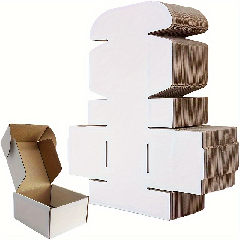 Caja Envío Blanca 10/20 Piezas Caja Cartón Corrugado Pequeña - Temu