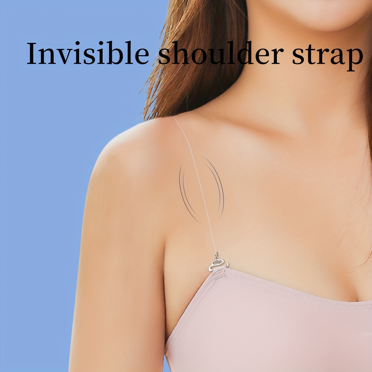 Women's Bra Invisible Transparent Shoulder Straps # - Temu