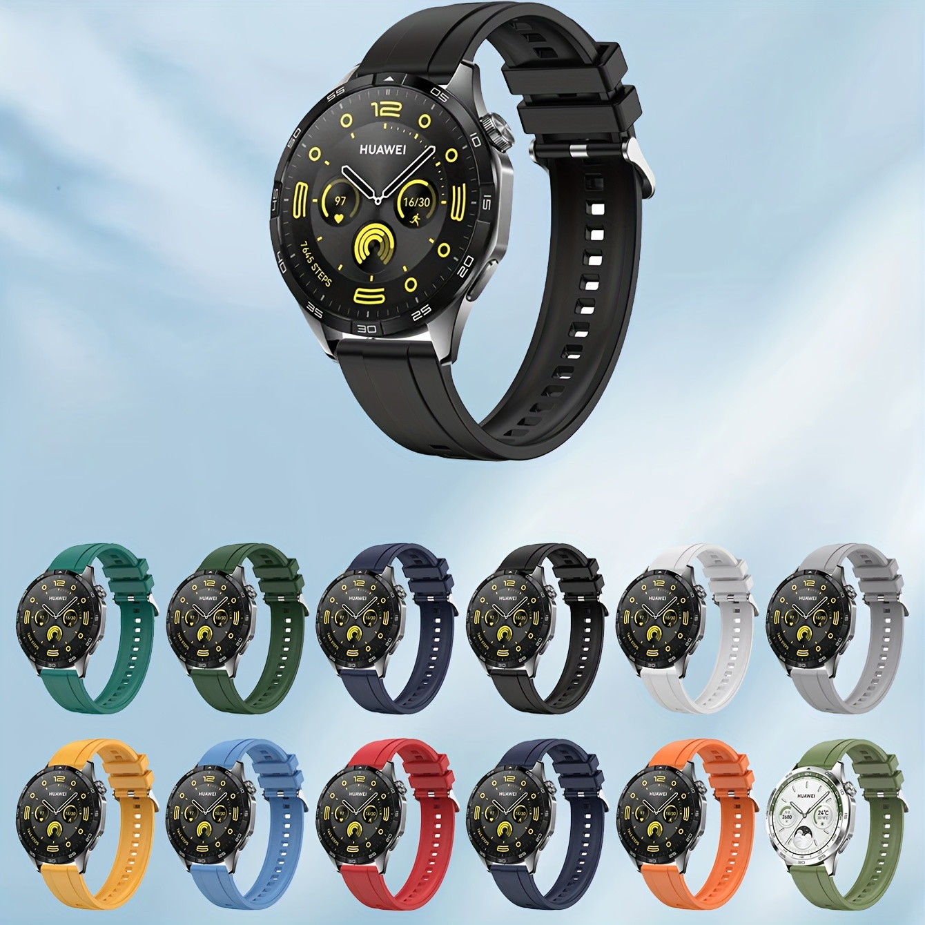 Correas de silicona para reloj inteligente, pulsera de 22mm para Huawei  Watch GT4 GT 4 46mm/Watch 4 Pro, GT3 GT2 GT 3 Pro 46mm - AliExpress