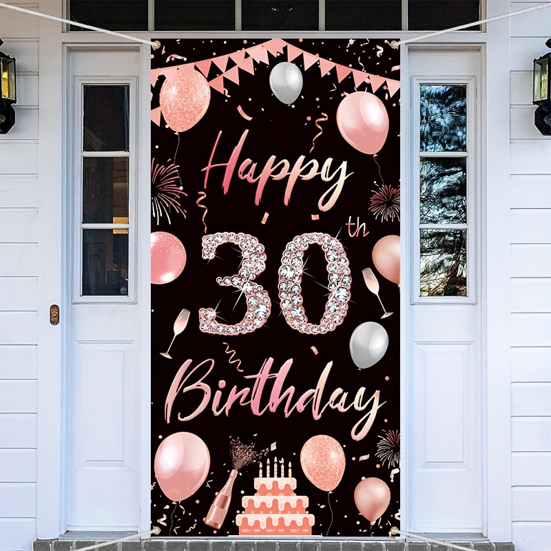 1 Coppia Decorazioni Banner Porta Compleanno Happy Birthday - Temu