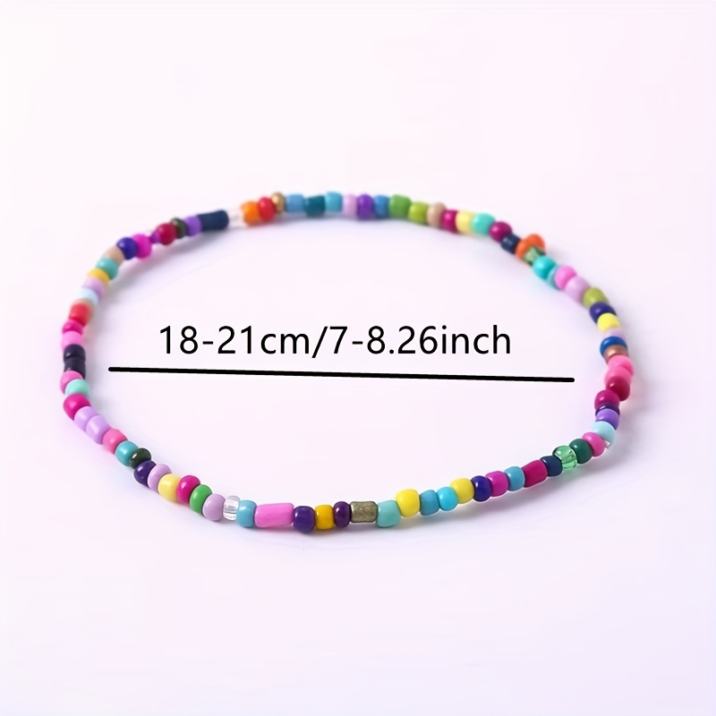 Bohemian Vacation Random Colorful Beads Stacking Ladies Hand - Temu