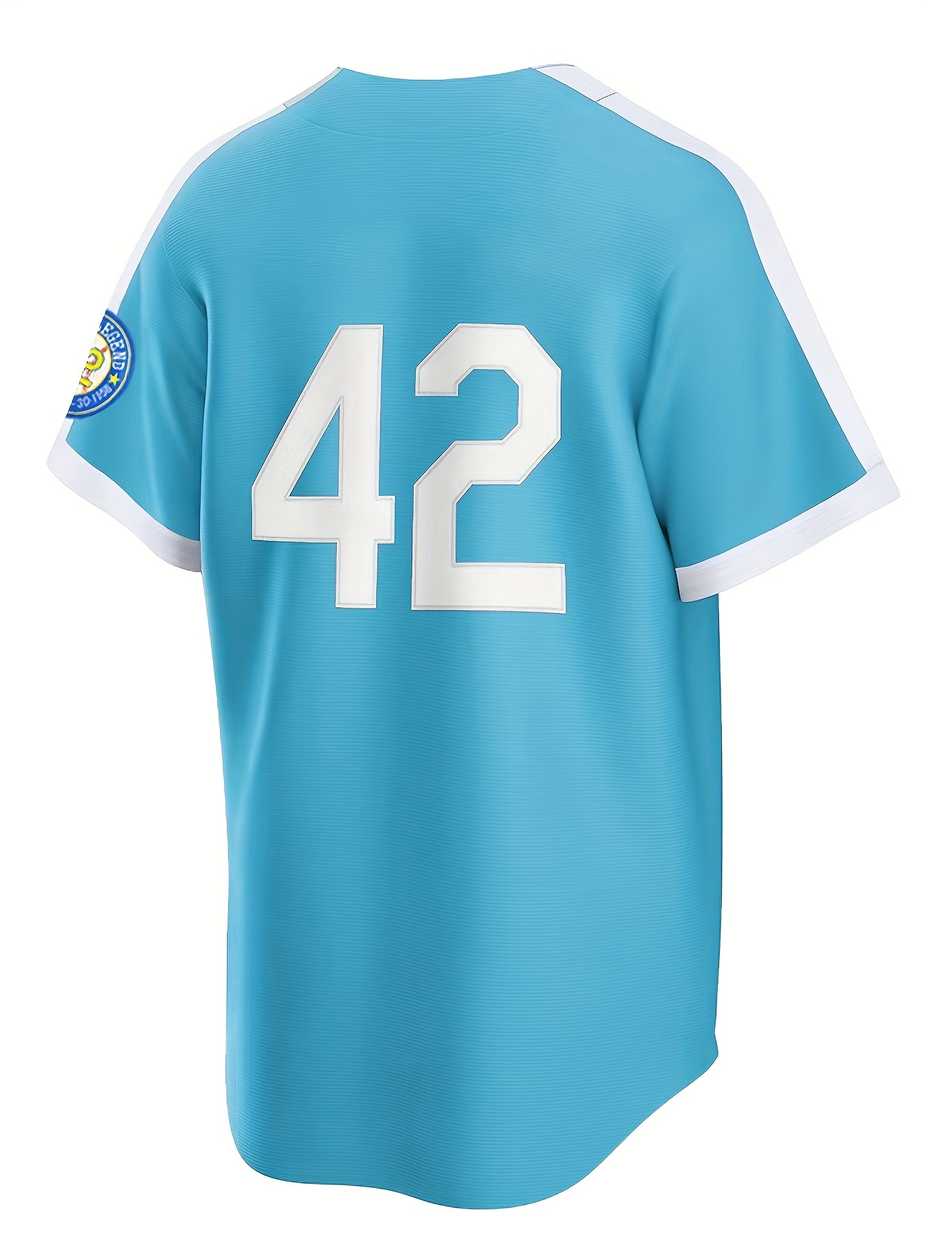 Men's Black Legend # 42 Classic Design Short Sleeve Baseball Jersey, Retro Baseball  Shirt, Slightly Stretch Breathable Embroidery Button Sports Uniform For  Training Competition Party - Temu