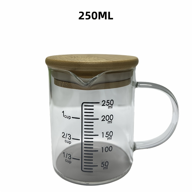 1pc, Glass Measuring Cup With Double Spouts, Small Coffee Milk Pitcher, For  Dry And Liquid Ingredient, Baking Tools, Kitchen Gadgets, Kitchen Accessor