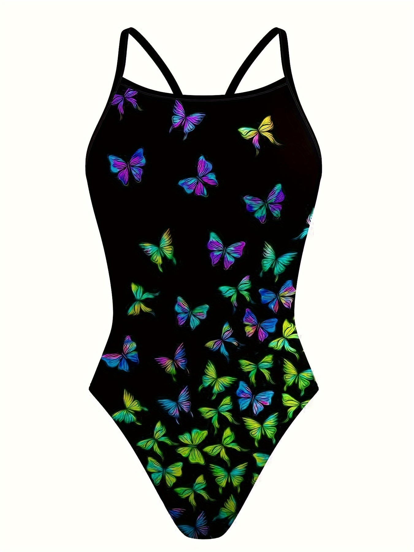 Aayomet Butterfly Cute Split Bikini Swimsuit Printed Bow Swimsuit