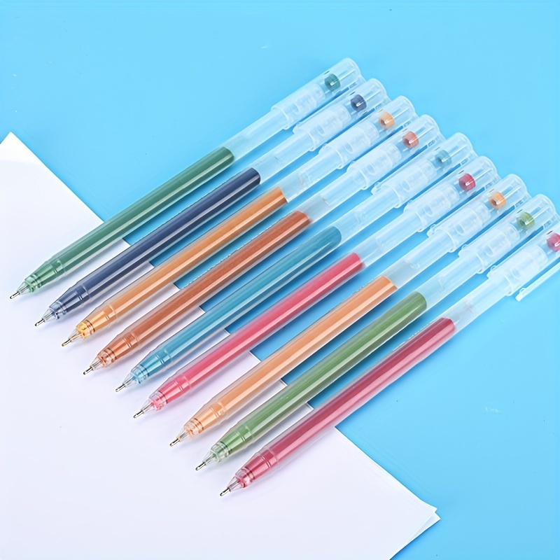 Colored Gel Pens 9 Colors Retractable Gel Pens With - Temu