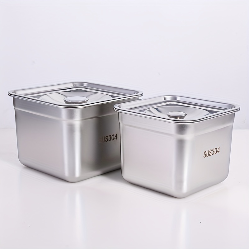 Containers Stainless Steel Food Container With Silicone Lid - Temu