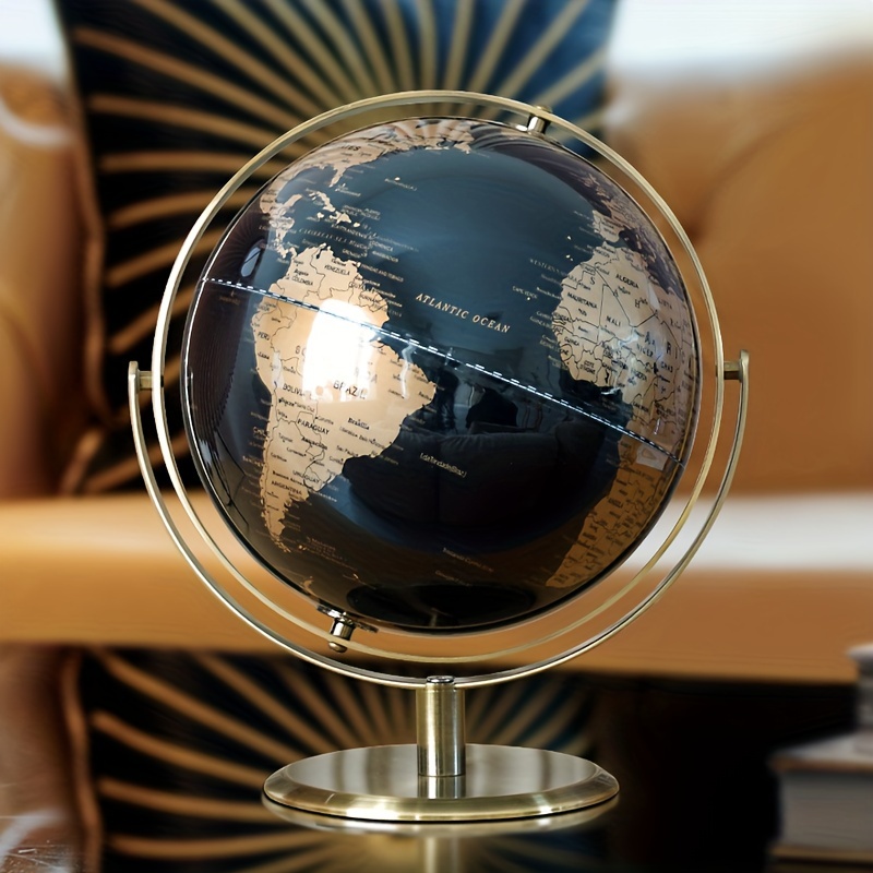 

Elegant 8-inch Globe Desk Decor - Modern Office Accessory, Perfect Gift For & Home Accent