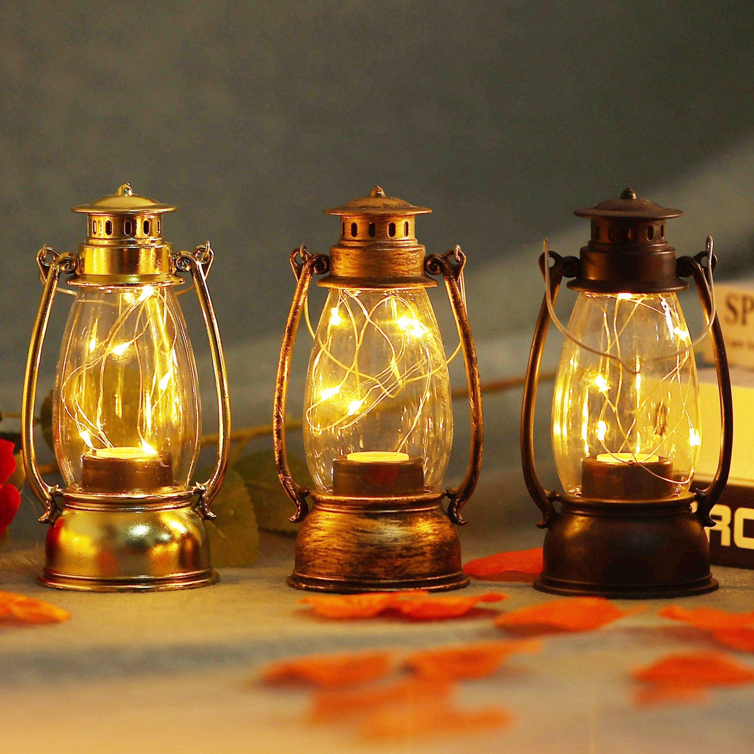 1 Farol Led Vintage Velas Halloween Farol Halloween Mini - Temu