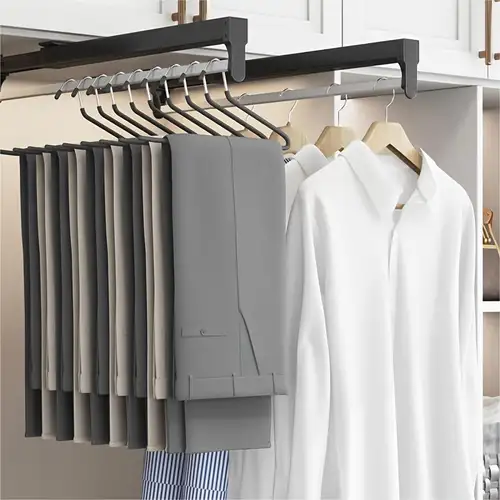Hanging Clothes Metal Rack With Multi hole Heavy Duty - Temu