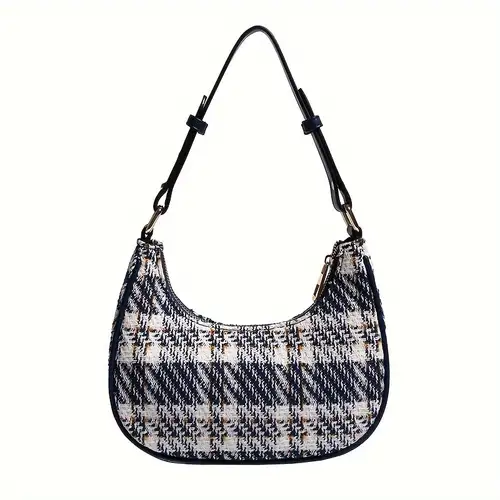 Studded Decor Denim Hobo Bag Vintage Two Tone Shoulder Bag Cool Chain Decor  Zipper Purse For Women - Clothing, Shoes & Jewelry - Temu