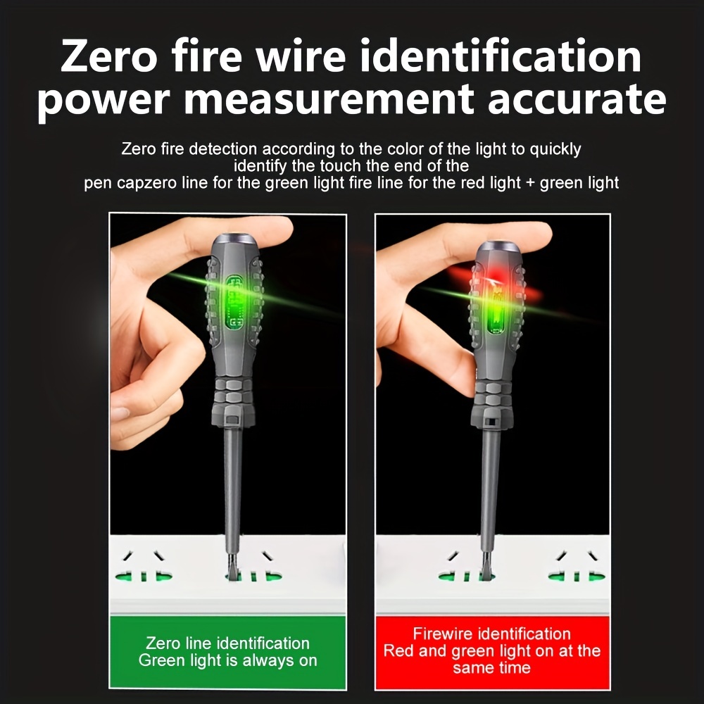 Electrician's Dedicated Electric Pen, Multifunctional Testing Electric Pen,  High Brightness Color Light, Induction Electric Pen, Zero Line, Fire Line